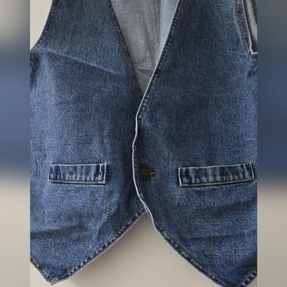 Jeans vest new blue denim color - Picture 2 of 6